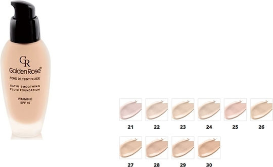 Golden Rose Satin Smoothing Fluid Foundation Mov/alb SPF15 34ml
