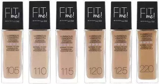 Maybelline Fit Me Luminous + Smooth Лилаво/бяло SPF18 220 Естествено бежово 30мл