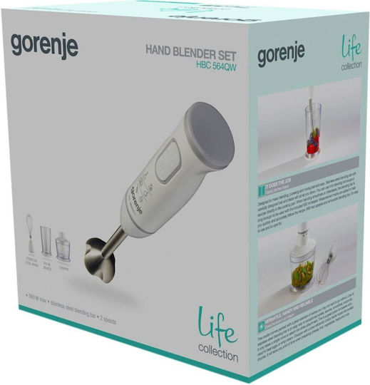 Gorenje HBC564QW Hand Blender with Inox Rod 560W White