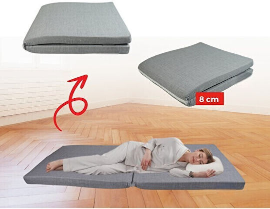 Foldable Floor Guest Mattress Gray 70x180x6cm