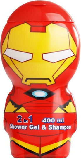 Air-Val International Παιδικό Αφρόλουτρο & Σαμπουάν Iron Man σε Μορφή Gel 400ml