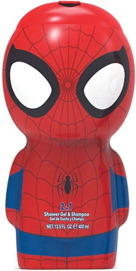 Air-Val International Παιδικό Αφρόλουτρο & Σαμπουάν Spiderman σε Μορφή Gel 400ml