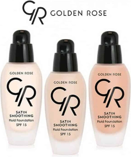 Golden Rose Satin Smoothing Fluid Foundation Лилаво/бяло SPF15 34мл