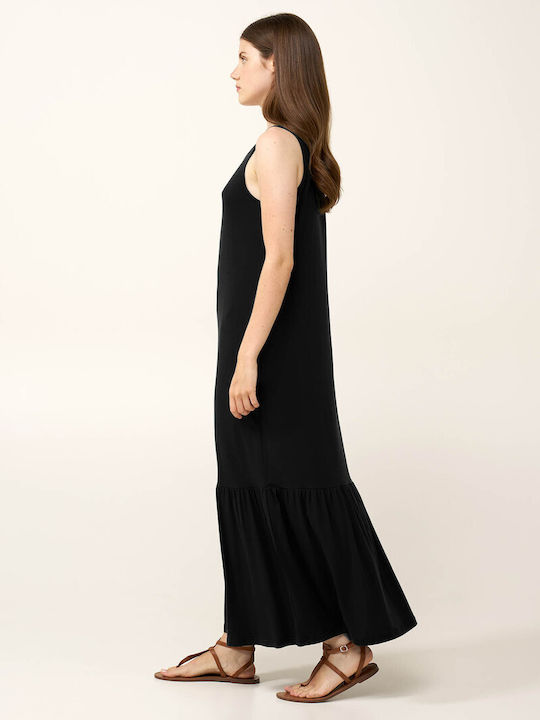 Sommer Maxi Damenkleid Schwarz