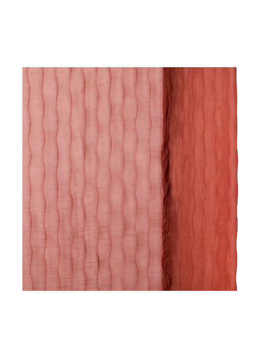 Κουρτίνα με Τρουκς Mila Terracotta 140x240εκ.