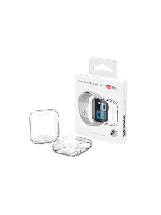 AHAstyle Wa05 Premium Θήκη Σιλικόνης σε Διάφανο χρώμα για Apple Watch 7 41mm