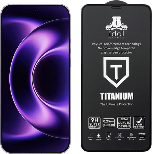 Idol 1991 0.25mm Full Glue Tempered Glass Μαύρο (Xiaomi 17 Ultra)