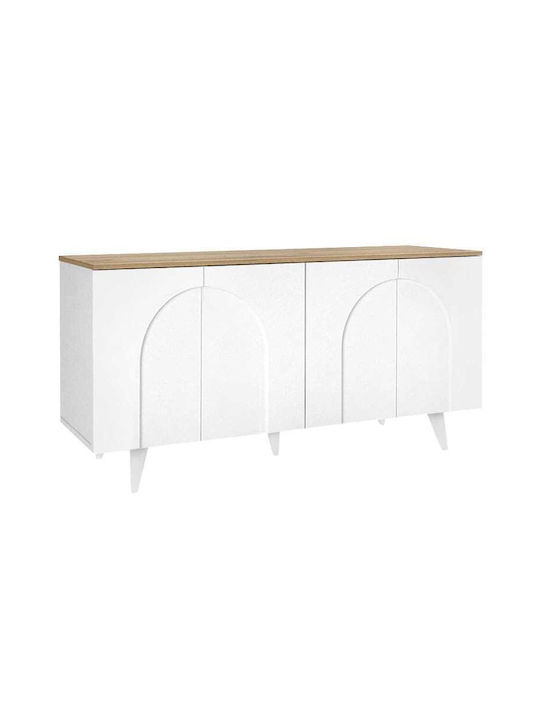 Bufet Din Lemn Alb 150x45x74.6cm