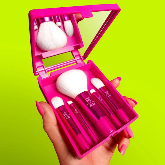 Real Techniques Glow To Go Travel Set Vivid Σετ Πινέλα Μακιγιάζ Ταξιδίου 4τμχ
