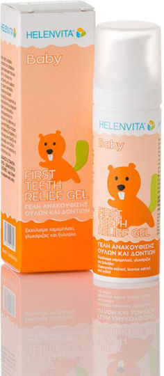 Helenvita Baby First Teeth Relief Gel Gum Relief Product Chamomile Licorice and Xylitol Extract 30ml
