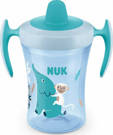 Nuk Trainer Cup Educational Sippy Cup Plastic with Handles Green Green for 6m+m+ 230ml