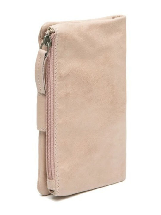 Small Leather Women's Wallet Beige