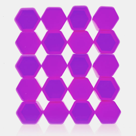 Extremo Tuning 17 Mm Purple Fluorescent Screw Caps 20 Pcs