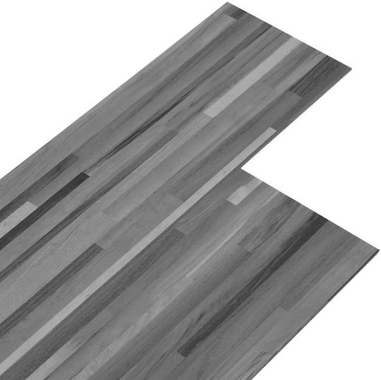 vidaXL Set Plastikboden PVC mit 36 Fliesen 2mm M91.5xP15cm Grau