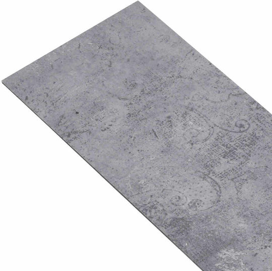 vidaXL Set Plastic Floor PVC With 36 Tiles 2mm L91.5xW15cm Gray