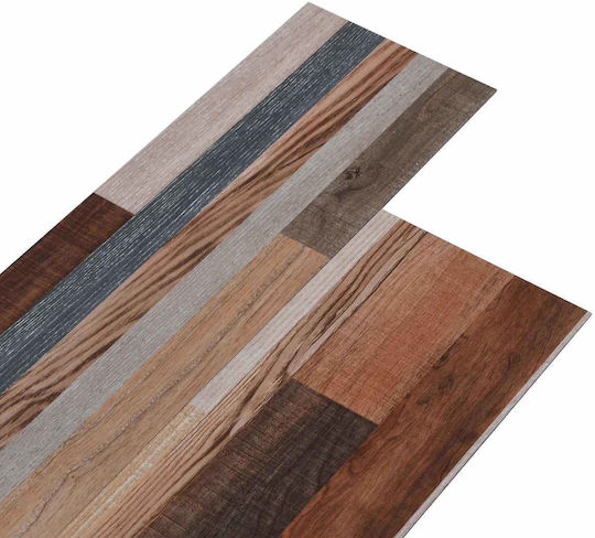 vidaXL Σετ Πλαστικό Δάπεδο PVC με 18 Πλακάκια 2mm Μ122.8xΠ23.8εκ.