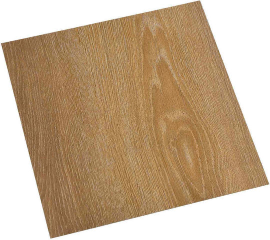 vidaXL Set Plastic Floor PVC with 55 Tiles 1.5mm M30.5xP30.5cm Brown