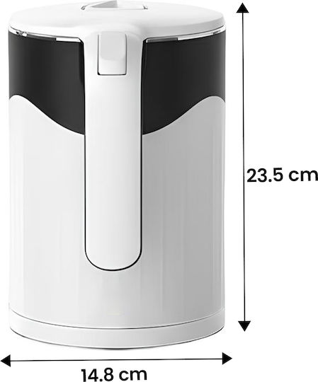 Avizar Electric Kettle 1.8l 1500w Stainless Steel Automatic Shut-off White Black