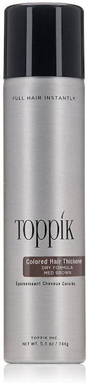 Toppik Hair Root Concealer Spray with Keratin Colored Hair Thickener Medium Brown 144gr