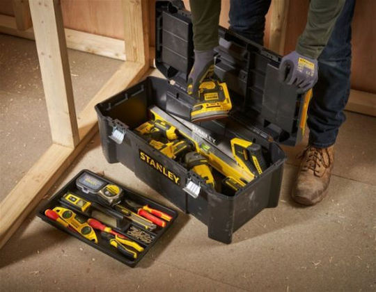 Stanley Essential Куфар за ръчни инструменти Пластмаса с табакиера Ш66.5xД33.5xВ28см