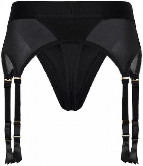 Μαύρο Εσώρουχο Strap On Ομοίωμα Σιλικόνης Dreamtoys Bold Ivy Strap On Thong Dildo Black 15.5cm