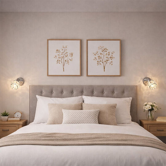 Elmark Modern Lumină de Perete cu Soclu E14 Argintiu 9.2cm