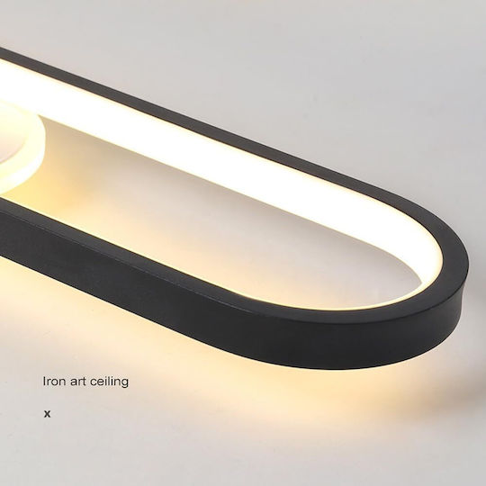 Alista Home Πλαφονιέρα Οροφής Μαύρη με Ενσωματωμένο LED