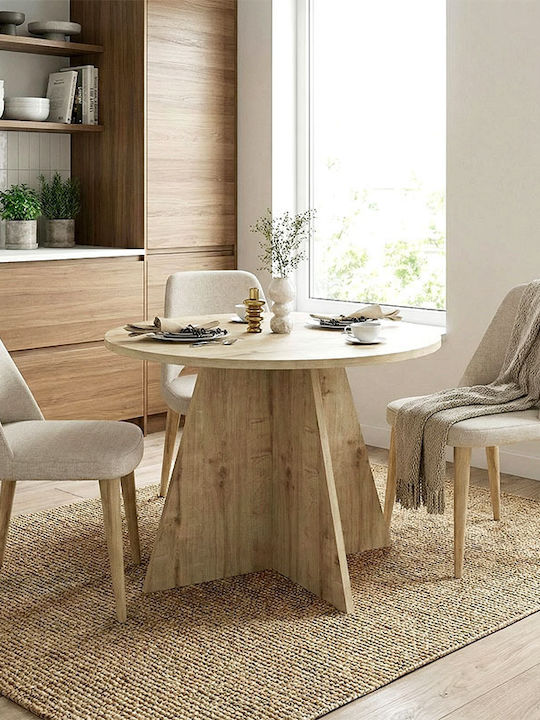 Tailor Трапезна Маса Дървена Sapphire Oak 100x100x75.7см