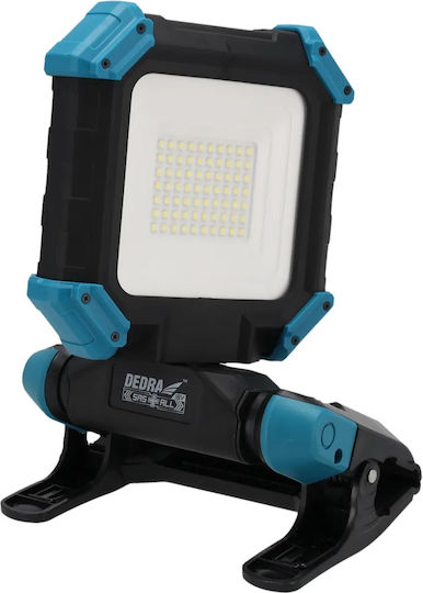 Dedra Προβολέας Εργασίας Επαναφορτιζόμενος LED IP54 με Φωτεινότητα έως 1800lm