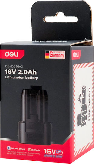 Deli Батерия за Инструмент Литиева 16V с Капацитет 2Ah