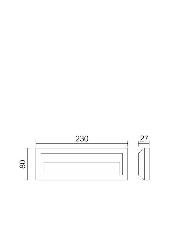 Spot Light Επιτοίχια Εξωτερική Πλαφονιέρα LED IP65 2W με Ρυθμιζόμενο Λευκό Φως
