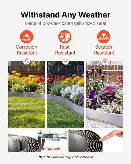 Vevor Metal Garden Hedge in Gray Color