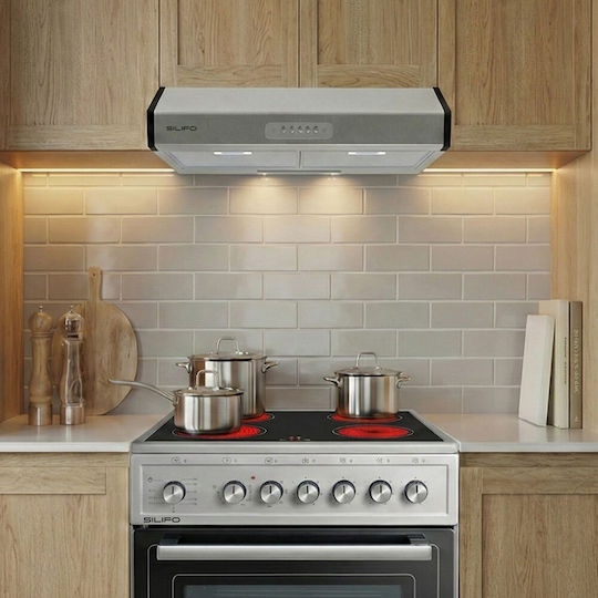 Silifo SF6163 Κουζίνα 65lt με Κεραμικές Εστίες Π60εκ. Inox