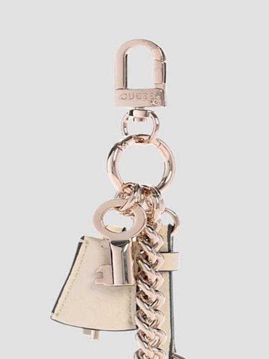Guess Keychains Gifting Μπρελόκ Μόδας B7460109 Off White Χρυσό