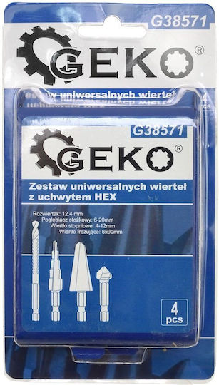 Universal Drill Bits Set Hex Handle 4pcs 50