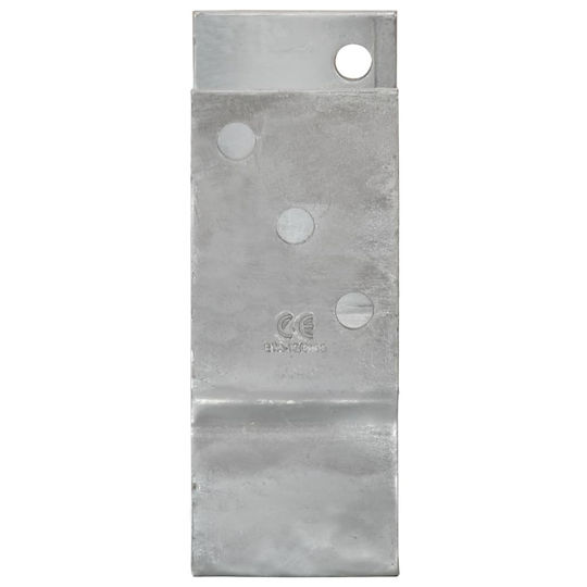 vidaXL Galvanized Post Support for Garden Fence Made of Steel 9x6x15cm 12 Pieces Silver