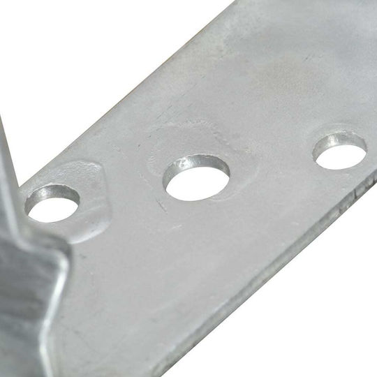 vidaXL Galvanized Post Support for Garden Fence Made of Steel 9x6x15cm 12 Pieces Silver