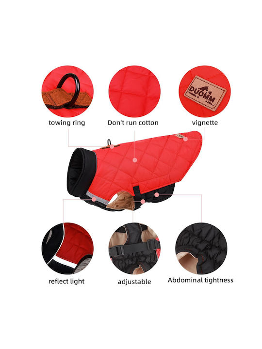 Haine pentru câini Red cu Lungimea Spateului 40 cm