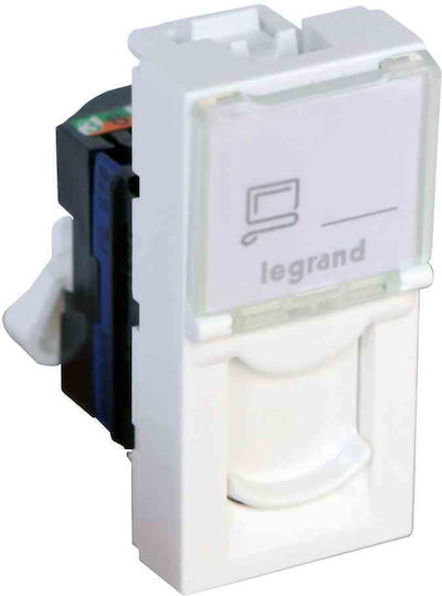 Legrand Mosaic Single Network Socket RJ45 Without Frame Cat6 in White Color 076581