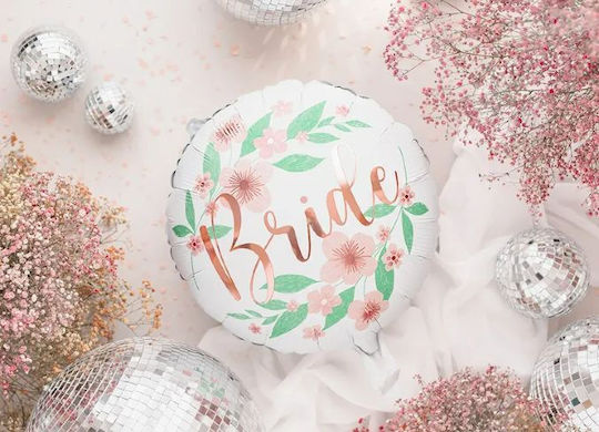 Balloon Foil Round White 45cm