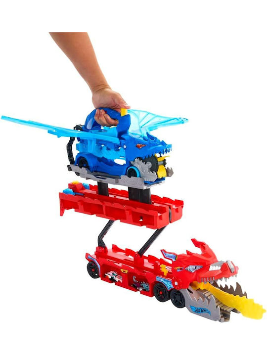 Lumânare De Paște Cu Jucărie Ultimate Dual Dragon Transporter Camion Pentru 4+ Ani Hot Wheels