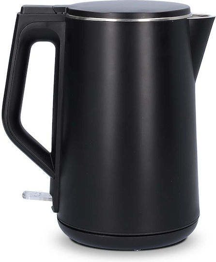 Nedis 1.5l Plastic Electric Kettle 2200w Rotary Strix Controller Black