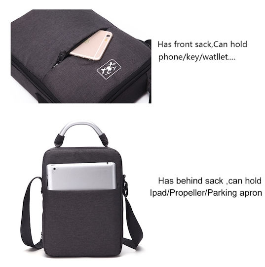Black Controller Carrying Bag for DJI Mavic Air / Air 2 30x22x8.5cm