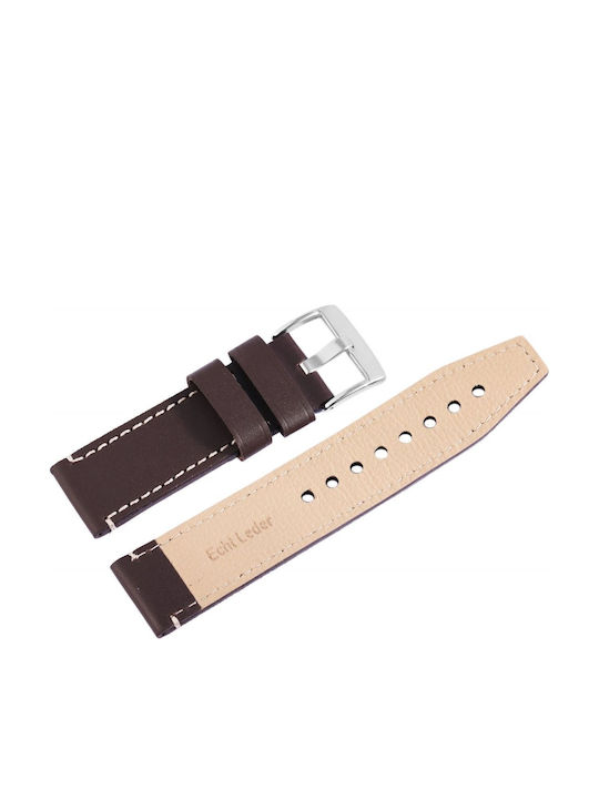 Steinmeister Δερμάτινο Λουράκι Καφέ 18mm
