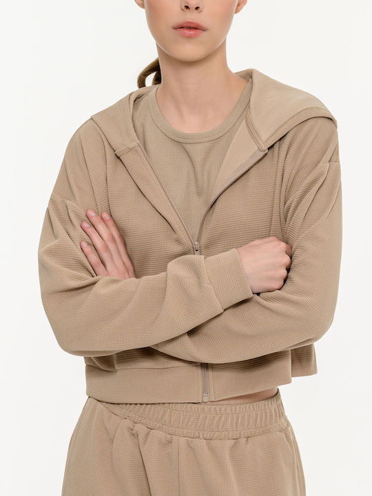 Damen Sweatshirt mit Kapuze Grau