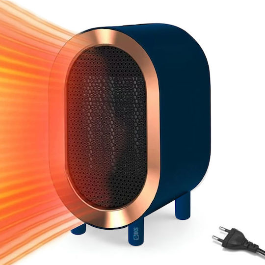 Home Fan Heater General Use Floor Standing Blue 1200W