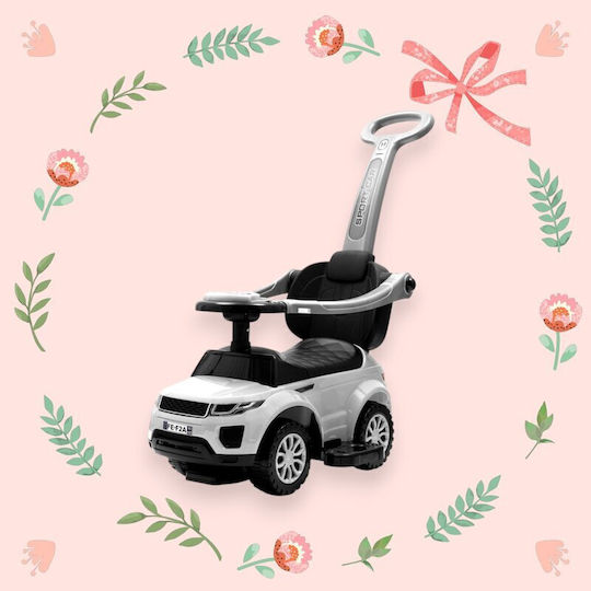 BabyMix Baby Ride On with Parental Handle for 36+ Months White