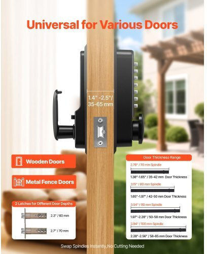 Vevor Electronic Lock in Black Colour
