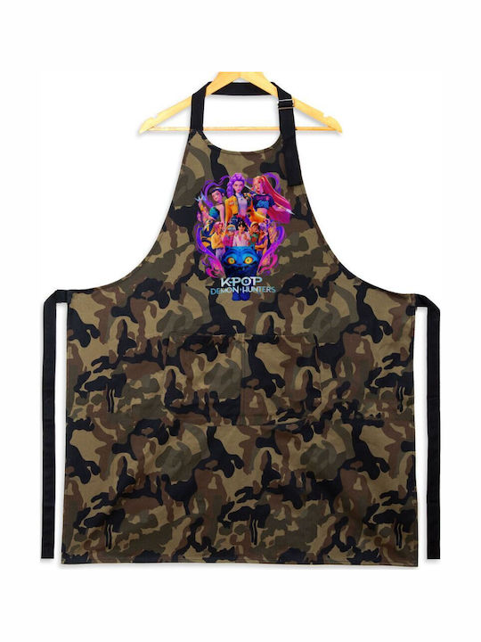 Koupakoupa Kpop Demon Hunters Huntrix Ποδιά Κουζίνας Πράσινη 31.5x20cm KP_33254_apron-army