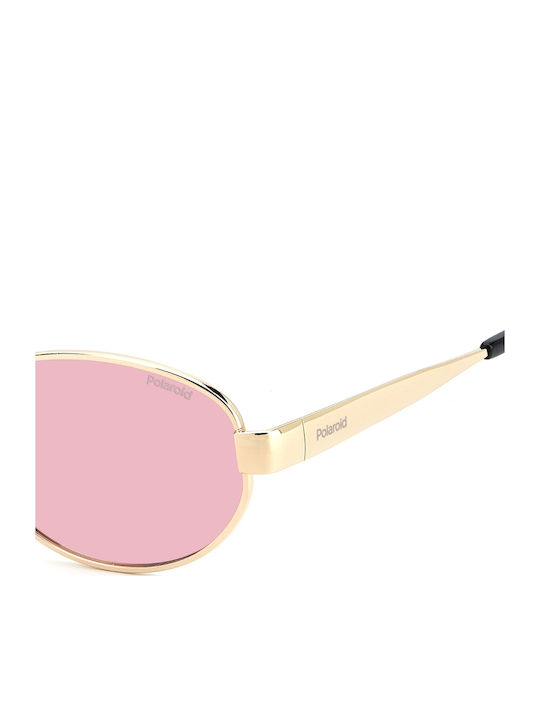Polaroid Unisex Sonnenbrillen mit Rosa Metallischem Rahmen und Rosa Gläsern PLD6254/S/X EYR/0F